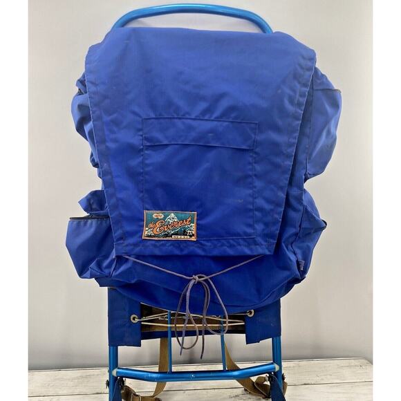 Vintage Blue World Famous Everest #231 Hiking Backpack & Magnesium Frame BLUE - Picture 3 of 12